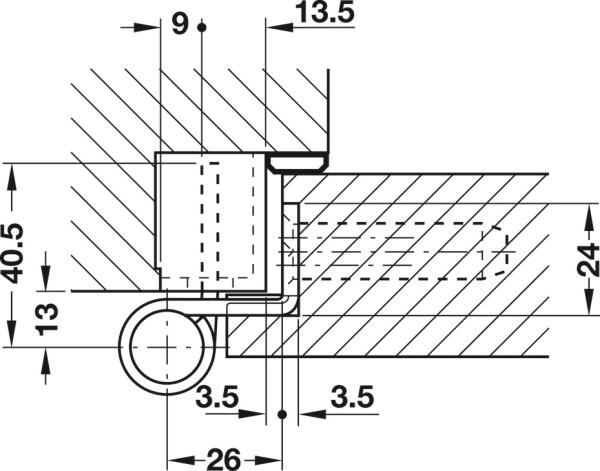 Objekttürband Edelstahl matt VX 7939/160 für gefälzte Objekttüren bis 200 kg Simonswerk ohne Stiftsicherung